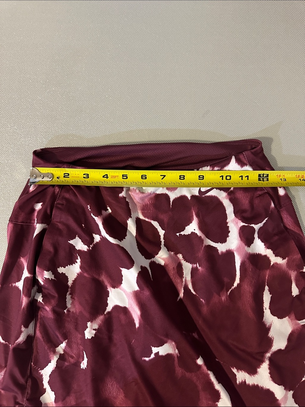 Nike Burgundy & White Printed A-Line Skirt - Picture 9 of 9